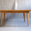A Large French 1950's Dining Table with Two Pull-Out End Leaves