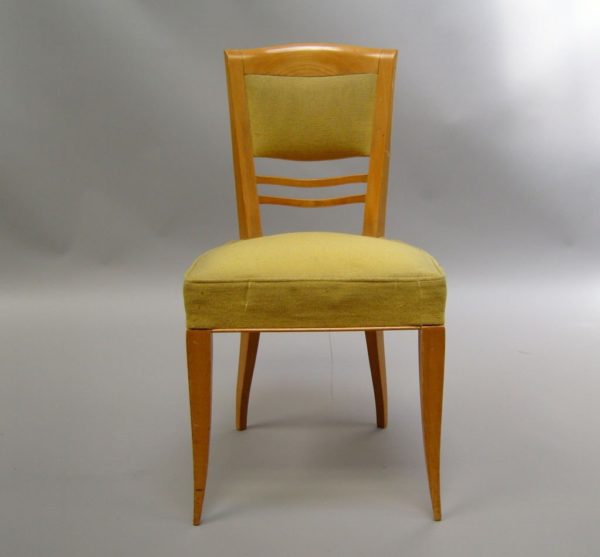 A Set of Six Fine French Art Deco Dining Chairs by Batistin Spade - Image 2