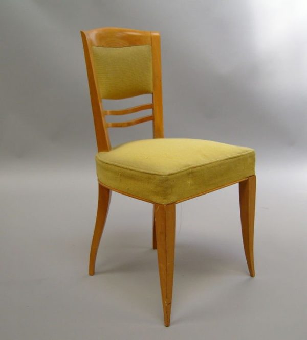 A Set of Six Fine French Art Deco Dining Chairs by Batistin Spade - Image 3