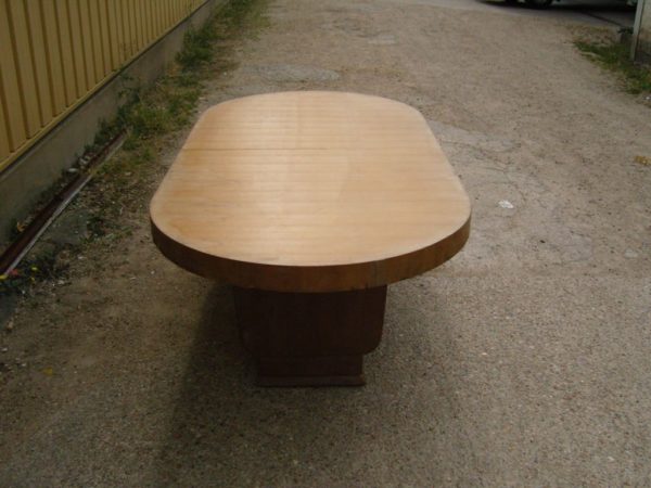 A Large French Art Deco Cherry Table by Jean Pascaud - Image 6