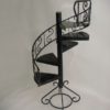 French 1940s Black lacquered Metal Circular Display Staircase