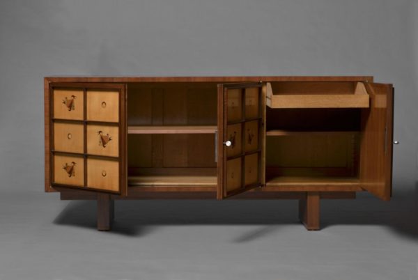 Fine French Art Deco Walnut and Sycamore Sideboard - Image 12