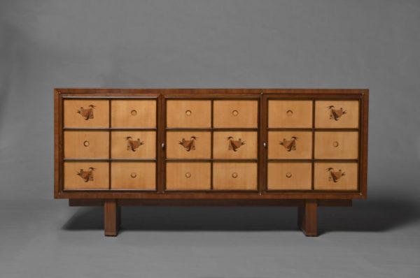 Fine French Art Deco Walnut and Sycamore Sideboard - Image 2