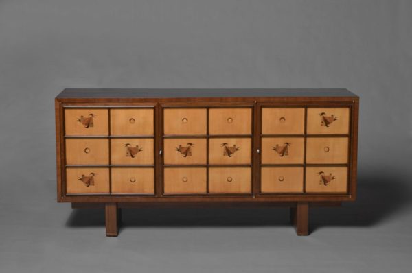 Fine French Art Deco Walnut and Sycamore Sideboard - Image 3