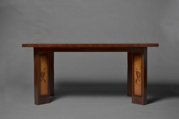 A Fine French Art Deco Walnut Dining Table - Image 2