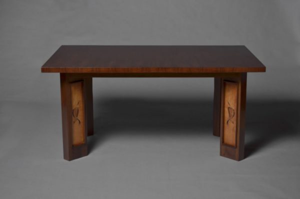 A Fine French Art Deco Walnut Dining Table - Image 3