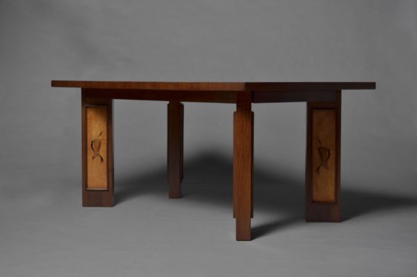 A Fine French Art Deco Walnut Dining Table - Image 5