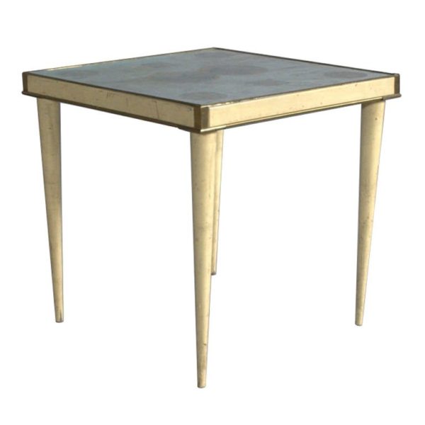 A Rare Lacquered Italian Side Table with a Scagliola and Lithograph Top - Image 3