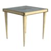 A Rare Lacquered Italian Side Table with a Scagliola and Lithograph Top