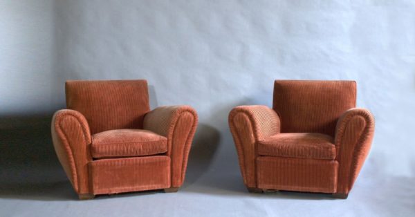 Pair of French, Art Deco Club Chairs - Image 2