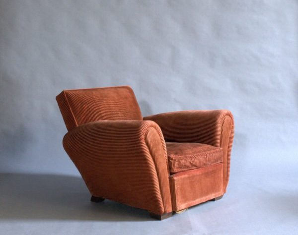 Pair of French, Art Deco Club Chairs - Image 4