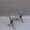 French Wrought Iron and Brass Coffee Table