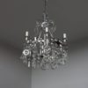 Fine French, 1970s Metal and Glass Chandelier