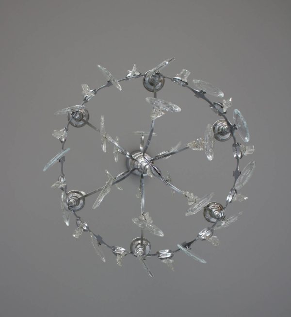 Fine French, 1970s Metal and Glass Chandelier - Image 3