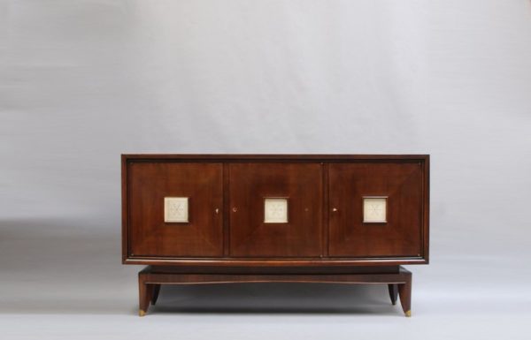 French Art Deco Sideboard with Parchment Details - Image 10