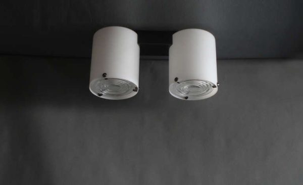 Fine French 1950s Double Cylinder Flush Mount by Jean Perzel - Image 2