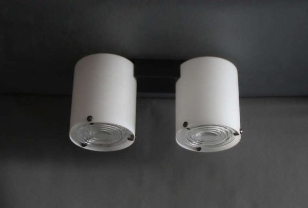 Fine French 1950s Double Cylinder Flush Mount by Jean Perzel - Image 3