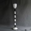 An Italian 1980's Black and White Hand Blown Murano Glass Floor Lamp.