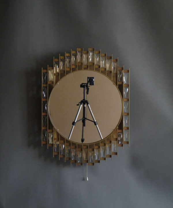 Fine French 1970s Metal and Glass Illuminated Mirror - Image 6