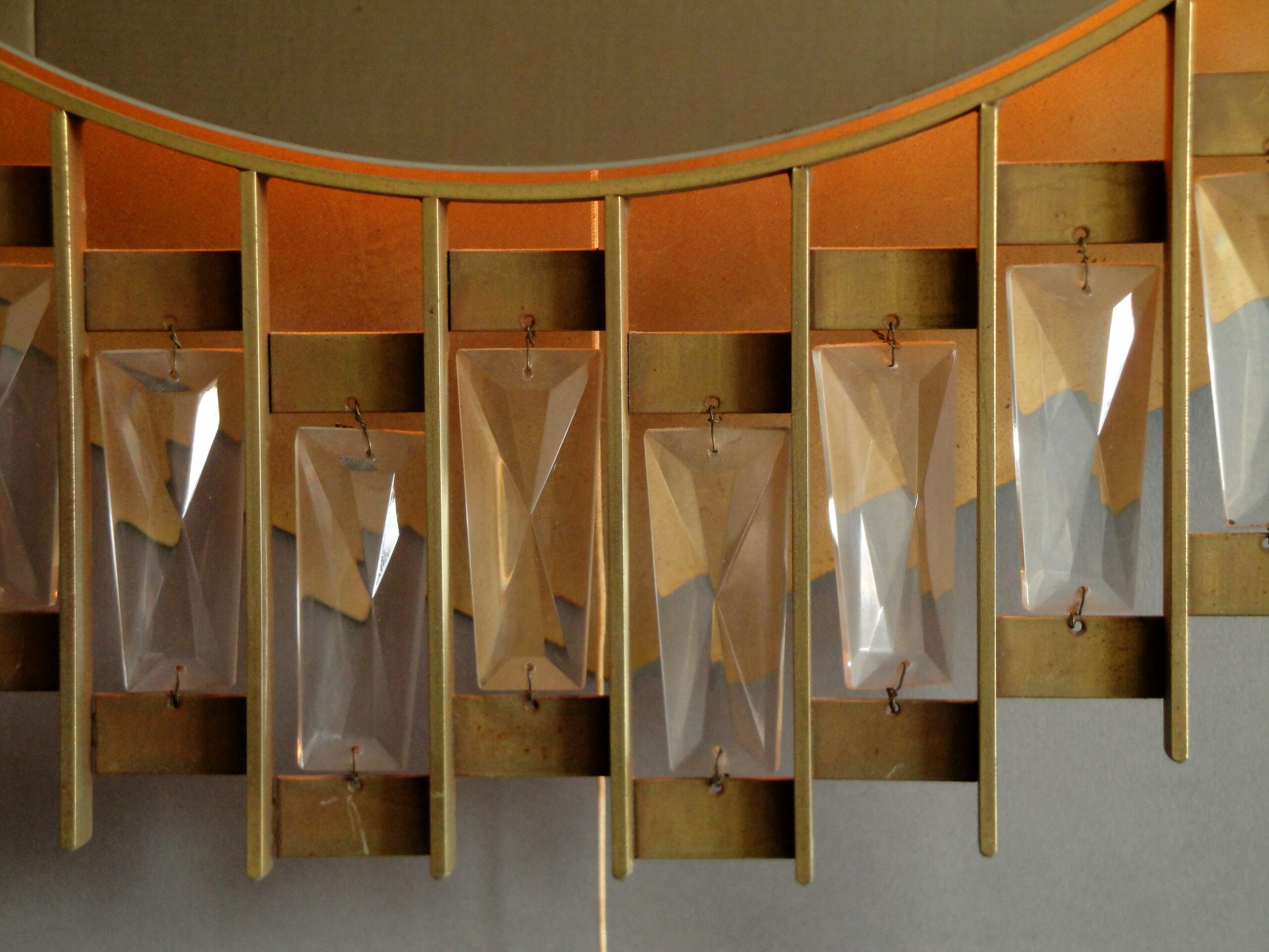 Fine French 1970s Metal and Glass Illuminated Mirror - Image 6