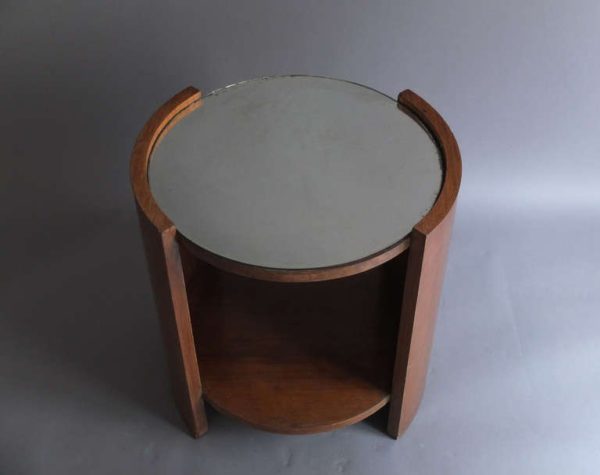 A Fine French Art Deco Rosewood Gueridon with a Mirrored Top - Image 9