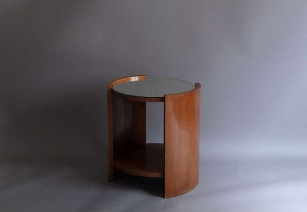 A Fine French Art Deco Rosewood Gueridon with a Mirrored Top - Image 3