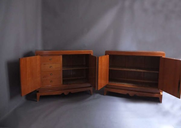 Pair of fine French Art Deco Cherry Wood Buffets - Image 10