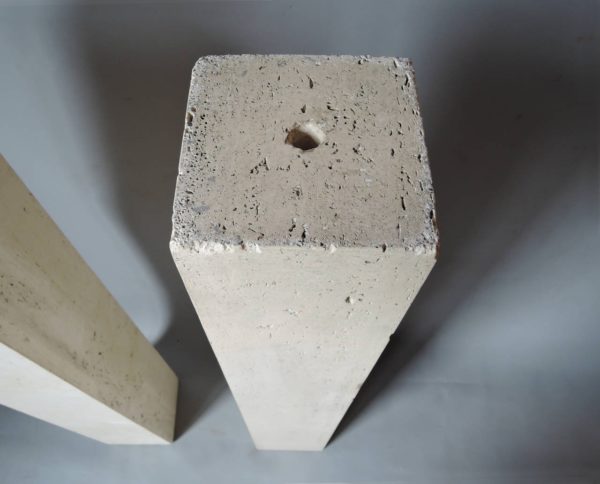 A Pair of French Art Deco Travertine Pedestals in the Manner of Marc du Plantier - Image 6