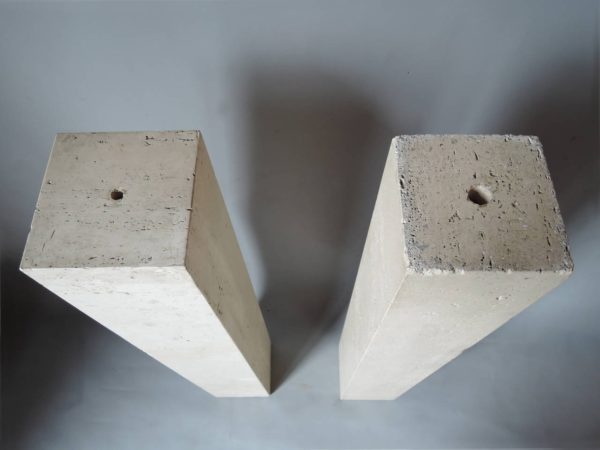 A Pair of French Art Deco Travertine Pedestals in the Manner of Marc du Plantier - Image 7