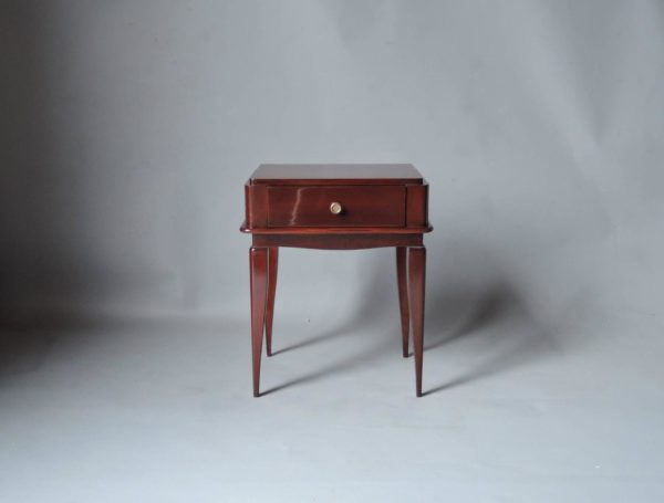 Pair of French Art Deco Mahogany Side Tables - Image 4