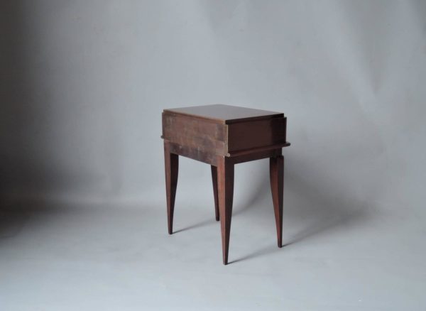 Pair of French Art Deco Mahogany Side Tables - Image 7