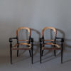 A Pair of Fine French Art Deco Ebonized Mahogany Arm Chairs by Maxime Old