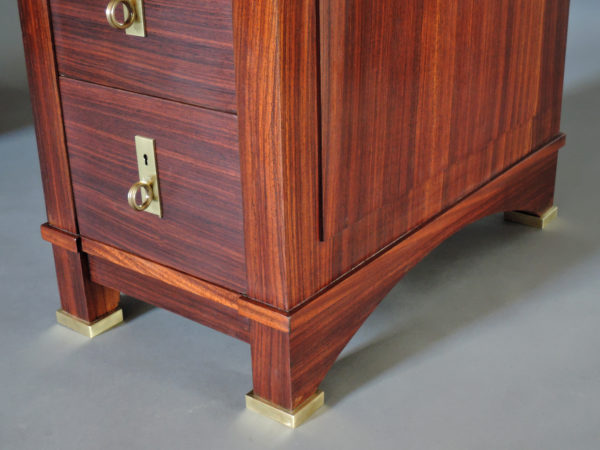 A Fine French Art Deco Palisander Pedestal Desk with Bronze Details - Image 8