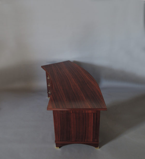 A Fine French Art Deco Palisander Pedestal Desk with Bronze Details - Image 10