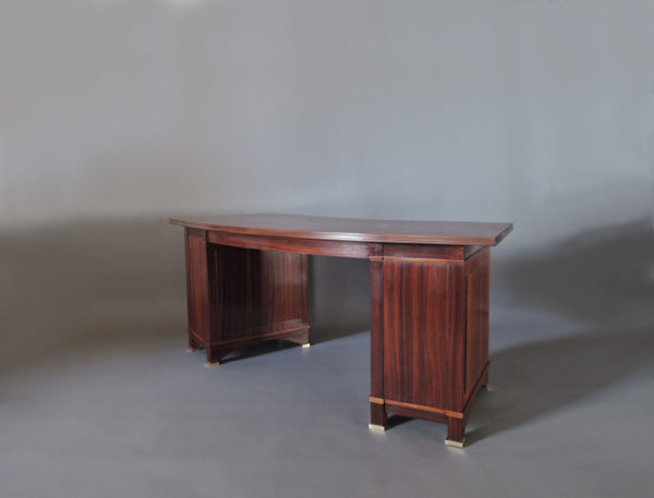 A Fine French Art Deco Palisander Pedestal Desk with Bronze Details - Image 14