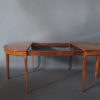 French 1950's Cherry Round Dining Table Divisible in 2 Demi Lune Tables