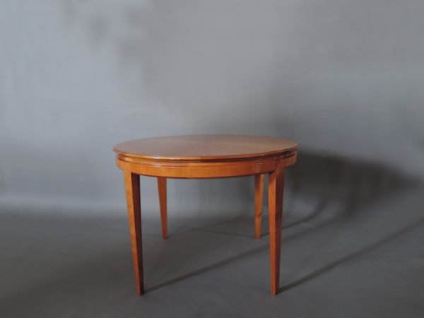 French 1950's Cherry Round Dining Table Divisible in 2 Demi Lune Tables - Image 10