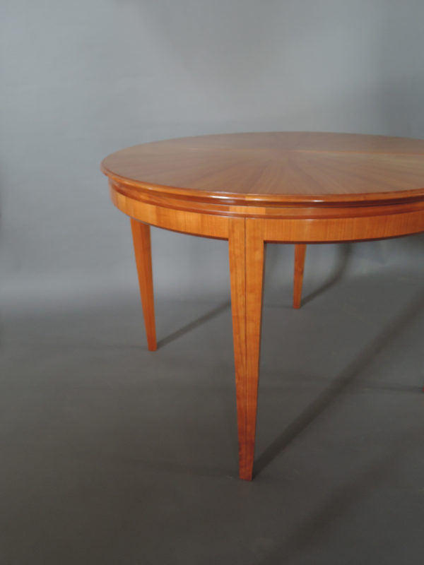 French 1950's Cherry Round Dining Table Divisible in 2 Demi Lune Tables - Image 13