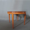 French 1950's Cherry Round Dining Table Divisible in 2 Demi Lune Tables