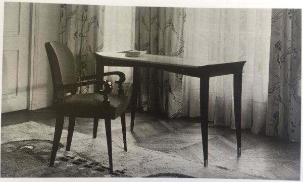 A Pair of Fine French Art Deco Ebonized Mahogany Arm Chairs by Maxime Old - Image 2