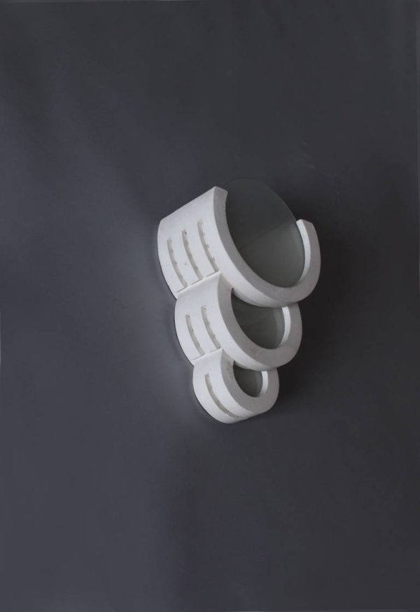 Pair of French Art Deco Plaster and Glass Sconces - Image 10