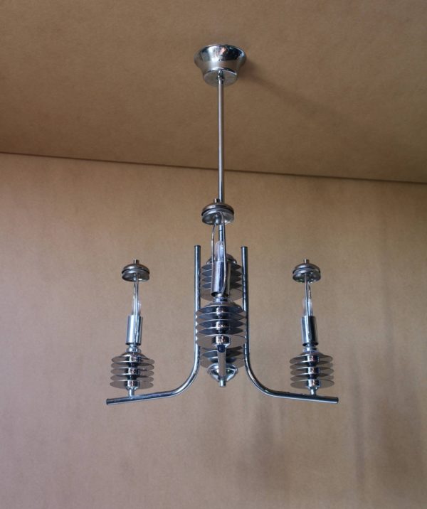 French 1970s Modernist Chandelier - Image 2