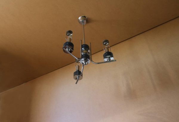 French 1970s Modernist Chandelier - Image 9