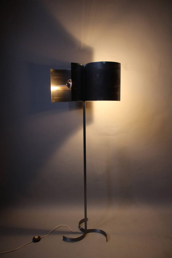 A French 1970s Metal and Stainless Steel Floor Lamp - Image 5