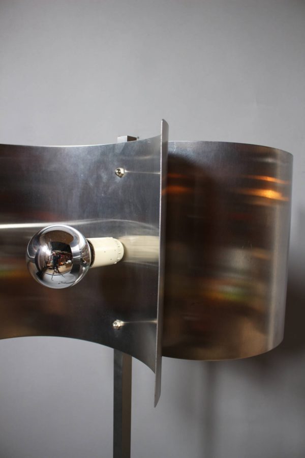 A French 1970s Metal and Stainless Steel Floor Lamp - Image 9