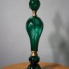 Large Original 1970s Hand Blown Glass and Brass Murano Table Lamp