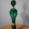 Large Original 1970s Hand Blown Glass and Brass Murano Table Lamp