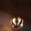 1970s Glass and Chrome Murano Chandelier
