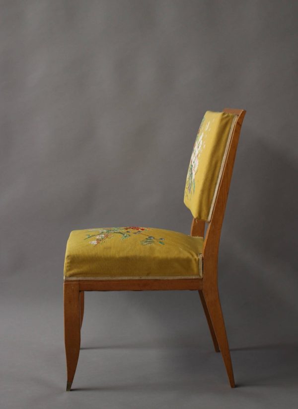 A Set of 10 Fine French Art Deco Chairs by Lucien Rollin (8 Side and 2 arm) - Image 8