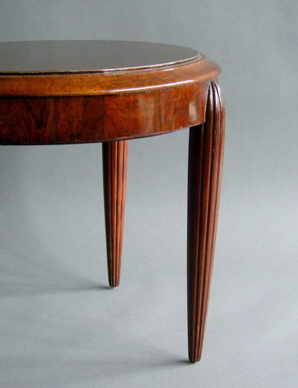 A Small French Art Deco round  Mahogany side table - Image 7